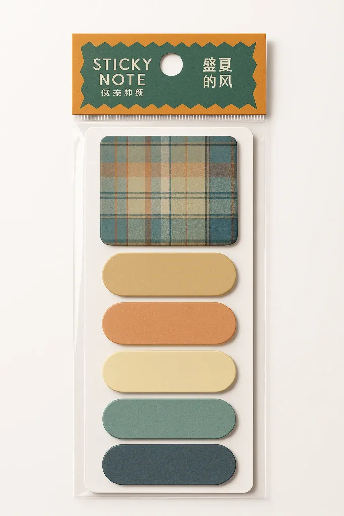 Plaid Sticky Notes