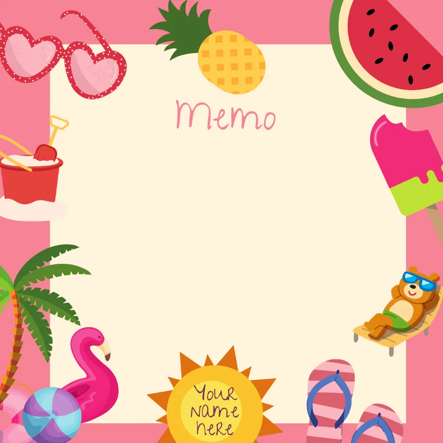 Tropical Beach Memo Pad